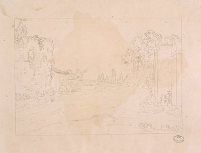 Landscape with aqueduct by Elisa Bonaparte